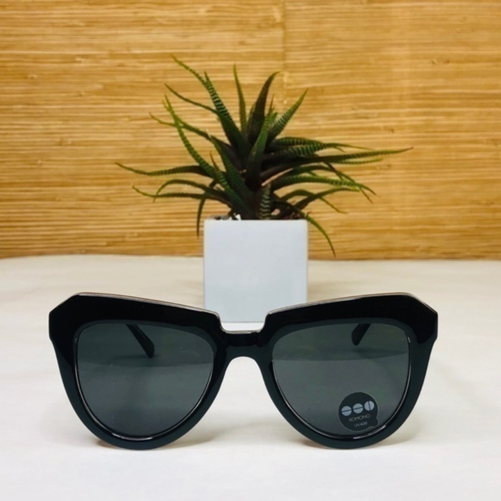 KOMONO Sunglasses Stella Black NEW cateye - Picture 6 of 13